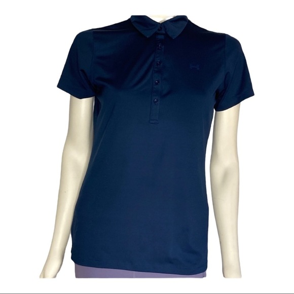 Under Armour 1/2 button down blue Polo Top  Sz medium - Picture 1 of 6